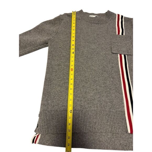 Thom Browne size S (1) wool tricolor intarsia stripe crewneck sweater - EUC - Picture 7 of 12